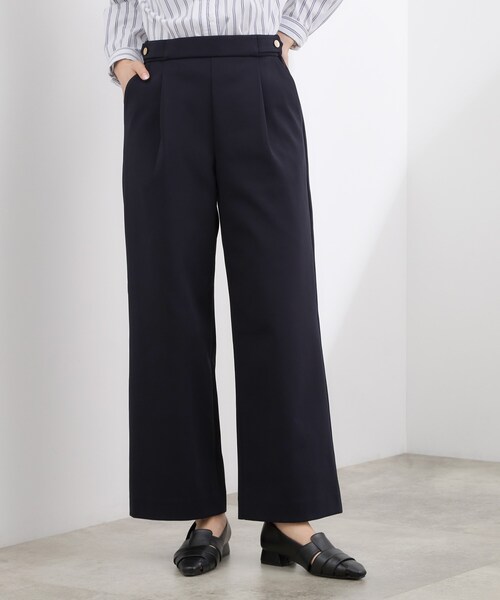 grove(グローブ)の「スポンジージャージ ワイドパンツ(その他パンツ・レディース・ネイビー/オフホワイト/グレー・03/02/01/05/04)」の1枚目の写真