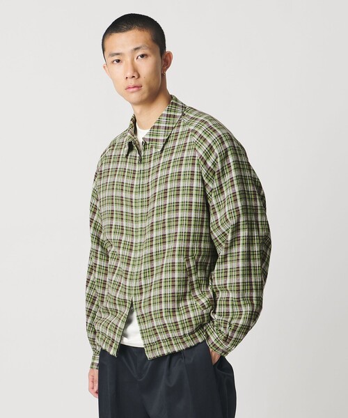 UNITED ARROWS & SONS＞ CHECK ZIP BLOUSON/ブルゾン（ブルゾン