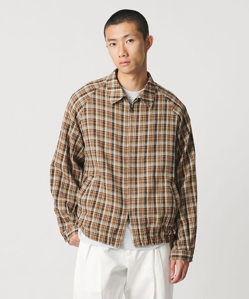 UNITED ARROWS & SONS＞ CHECK ZIP BLOUSON/ブルゾン（ブルゾン