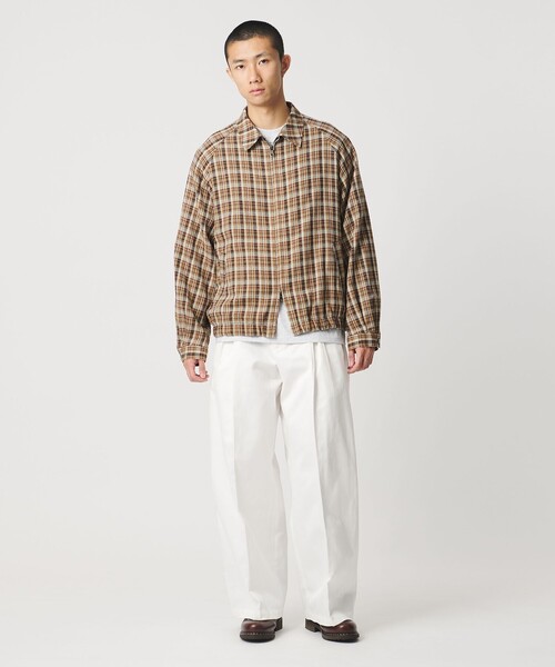 UNITED ARROWS & SONS＞ CHECK ZIP BLOUSON/ブルゾン（ブルゾン