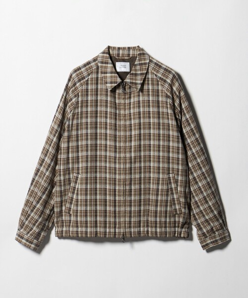 UNITED ARROWS & SONS＞ CHECK ZIP BLOUSON/ブルゾン（ブルゾン