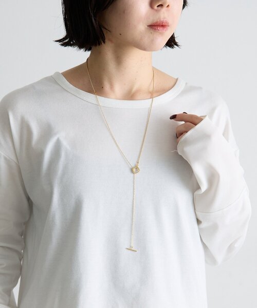 Jena espace merveilleux（ジェナ　エスパスメルヴェイユ）の「スクエアパーツネックレス（リング・レディース・シルバー/ゴールド・FREE）」の6枚目の写真