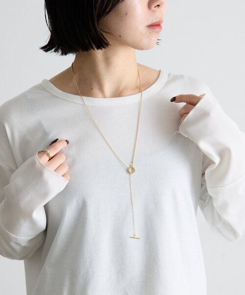 Jena espace merveilleux（ジェナ　エスパスメルヴェイユ）の「スクエアパーツネックレス（リング・レディース・シルバー/ゴールド・FREE）」の7枚目の写真