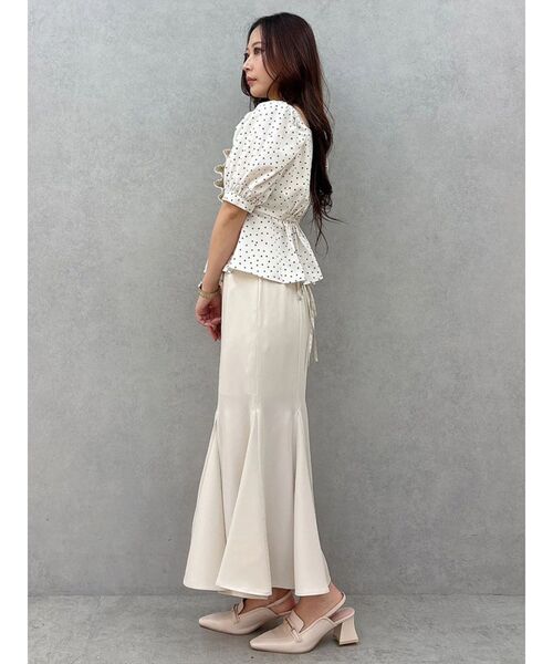 MERCURYDUO(マーキュリーデュオ)の「2WAYドットペプラムブラウス(シャツ/ブラウス・レディース・アイボリー/ブラック・FREE)」の20枚目の写真