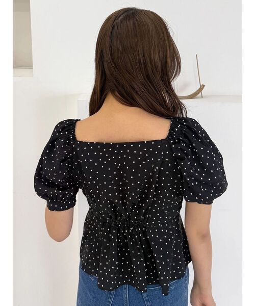 MERCURYDUO(マーキュリーデュオ)の「2WAYドットペプラムブラウス(シャツ/ブラウス・レディース・アイボリー/ブラック・FREE)」の11枚目の写真