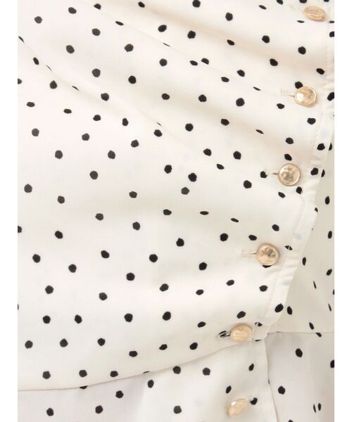MERCURYDUO(マーキュリーデュオ)の「2WAYドットペプラムブラウス(シャツ/ブラウス・レディース・アイボリー/ブラック・FREE)」の8枚目の写真