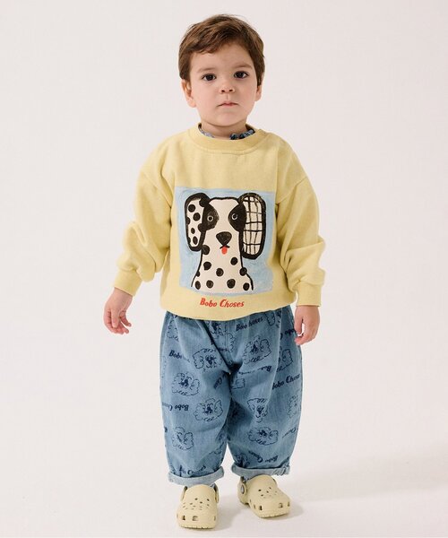 BOBO CHOSES(ボボショーズ)の「総柄Pickles The Dog 長パンツ・布帛【ベビー】(その他ベビーウェア・キッズ・ブルー・95/80)」の3枚目の写真