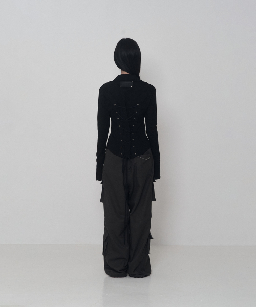ETRE AU SOMMET(エトレオソメ)の「デミジアイレットコルセットジャケット(ブラック)(その他アウター・レディース・その他・FREE)」の7枚目の写真