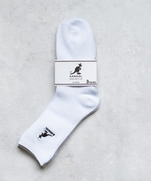 KANGOL（カンゴール）の「KANGOL カンゴール W's 3P ミドル丈スクールリブソックス/ワンポイント刺繍靴下（ソックス/靴下）」