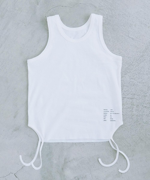 I am I in fact...（アイアムアイインファクト）の「_TOLALA TANK（Tシャツ/カットソー・レディース・ホワイト/サックスブルー・FREE）」の2枚目の写真