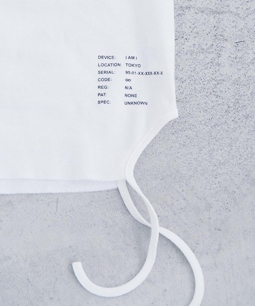 I am I in fact...（アイアムアイインファクト）の「_TOLALA TANK（Tシャツ/カットソー・レディース・ホワイト/サックスブルー・FREE）」の3枚目の写真