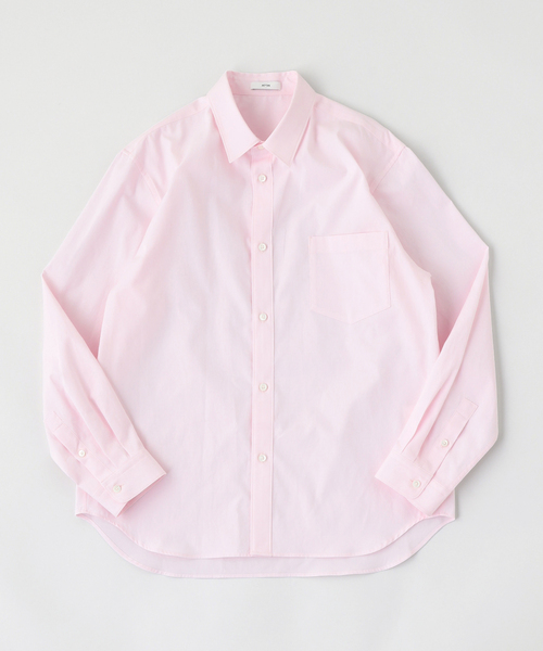 ATON(エイトン)の「ATON(エイトン)WASHED OXFORD LOOSE FIT SHIRT(シャツ/ブラウス・メンズ・ボルドー/ダークグリーン・6/4/2)」の2枚目の写真