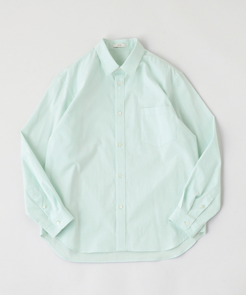 ATON(エイトン)の「ATON(エイトン)WASHED OXFORD LOOSE FIT SHIRT(シャツ/ブラウス・メンズ・ボルドー/ダークグリーン・6/4/2)」の1枚目の写真