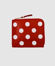 コムデギャルソン　ドット　財布 COMME des GARCONS L字型 ZIPウォレット ポルカドット(ポルカドット
