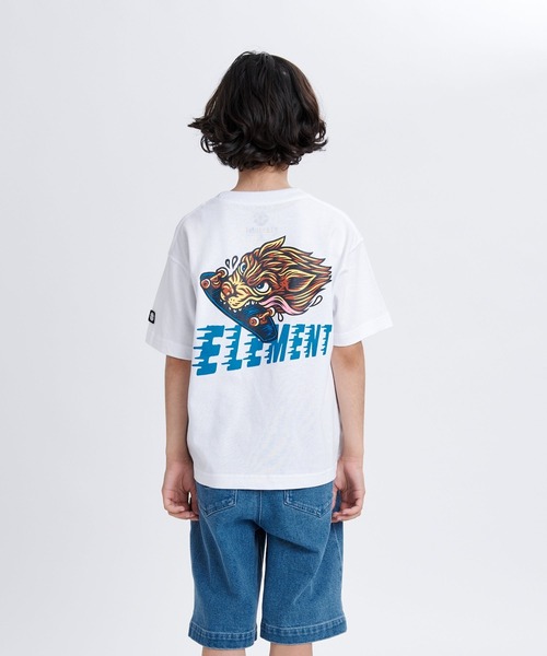 ELEMENT（エレメント）の「ELEMENT キッズ TIMBER WOLF SS Y Tシャツ 【2026年春夏モデル】（Tシャツ/カットソー・キッズ・チャコールグレー/ブラック/ホワイト・X-LARGE/LARGE/MEDIUM/SMALL）」の2枚目の写真