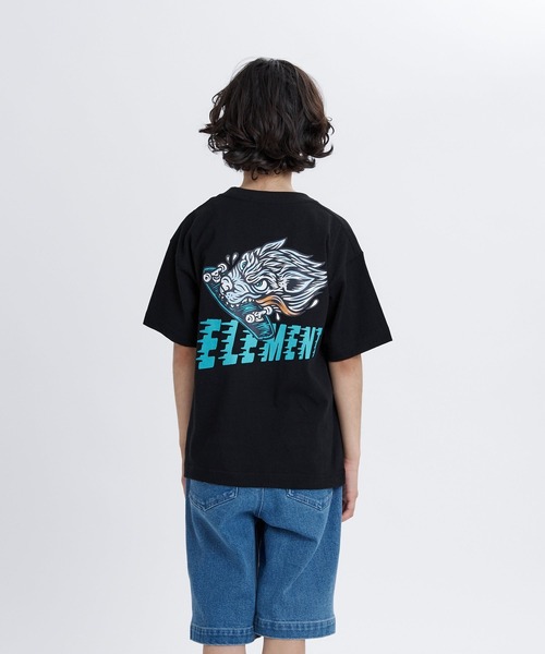 ELEMENT（エレメント）の「ELEMENT キッズ TIMBER WOLF SS Y Tシャツ 【2026年春夏モデル】（Tシャツ/カットソー・キッズ・チャコールグレー/ブラック/ホワイト・X-LARGE/LARGE/MEDIUM/SMALL）」の3枚目の写真