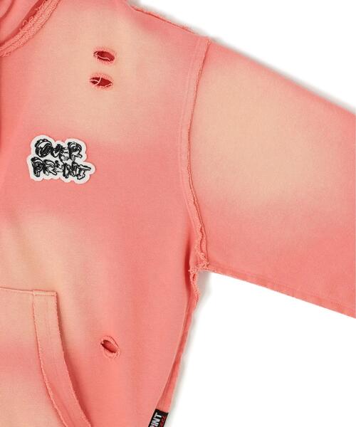 over print(オーバープリント)の「overprint/オーバープリント/PATCH Hoodie(パーカー・レディース・ブラック/ピンク・M/L/S)」の5枚目の写真