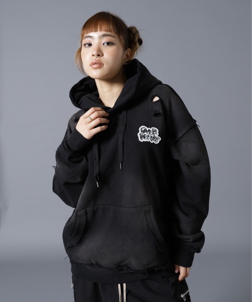 over print(オーバープリント)の「overprint/オーバープリント/PATCH Hoodie(パーカー・レディース・ブラック/ピンク・M/L/S)」の15枚目の写真