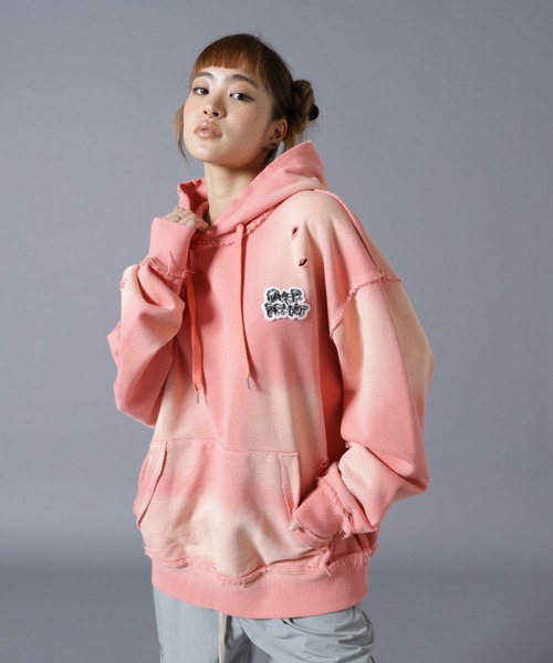 over print(オーバープリント)の「overprint/オーバープリント/PATCH Hoodie(パーカー・レディース・ブラック/ピンク・M/L/S)」の21枚目の写真