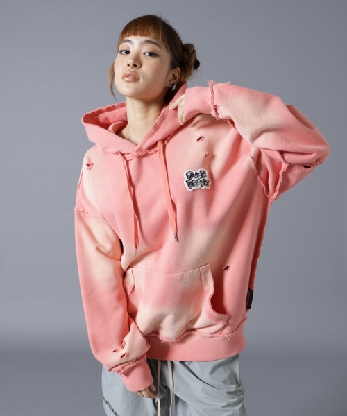 over print(オーバープリント)の「overprint/オーバープリント/PATCH Hoodie(パーカー・レディース・ブラック/ピンク・M/L/S)」の22枚目の写真
