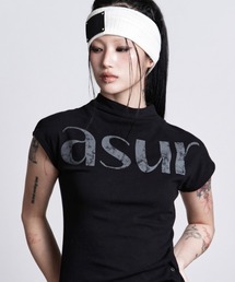 ◇ASYOUARE◇サイド スナップ ハーフ ネック Tシャツ SIDE SNAP HALF NECK T-SHIRT