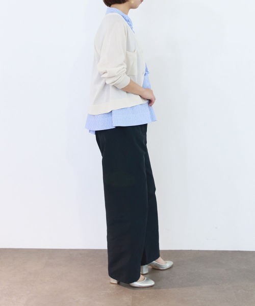 Marilyn Moon(マリリンムーン)の「16G paper knit cocoon sleeve cardigan(カーディガン/ボレロ・レディース・サックスブルー/オレンジ系その他/オフホワイト/ブラック・FREE)」の14枚目の写真