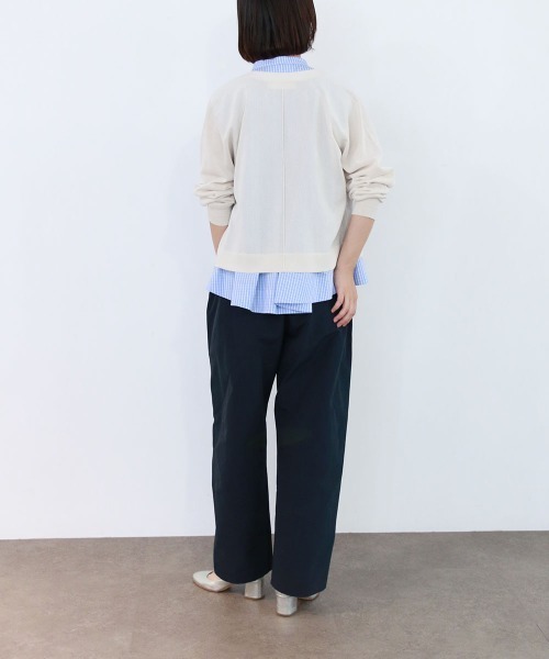 Marilyn Moon(マリリンムーン)の「16G paper knit cocoon sleeve cardigan(カーディガン/ボレロ・レディース・サックスブルー/オレンジ系その他/オフホワイト/ブラック・FREE)」の15枚目の写真