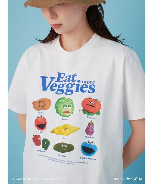 SESAME STREET(セサミストリート)の「【UNISEX】プリントTシャツ(PICNIC)(Tシャツ/カットソー・レディース・ブルー/ホワイト/ブラウン・M/L)」の8枚目の写真