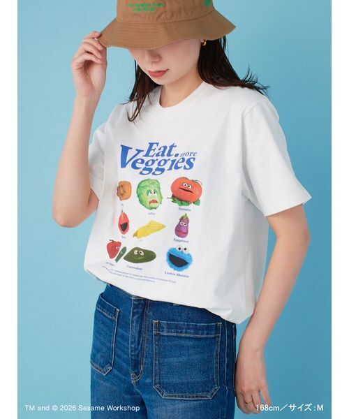 SESAME STREET(セサミストリート)の「【UNISEX】プリントTシャツ(PICNIC)(Tシャツ/カットソー・レディース・ブルー/ホワイト/ブラウン・M/L)」の10枚目の写真