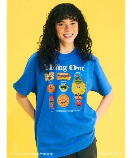 SESAME STREET(セサミストリート)の「【UNISEX】プリントTシャツ(PICNIC)(Tシャツ/カットソー・レディース・ブルー/ホワイト/ブラウン・M/L)」の17枚目の写真