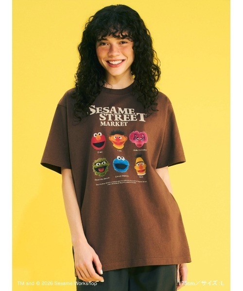SESAME STREET(セサミストリート)の「【UNISEX】プリントTシャツ(PICNIC)(Tシャツ/カットソー・レディース・ブルー/ホワイト/ブラウン・M/L)」の22枚目の写真