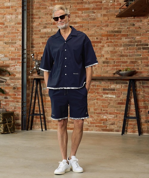 Maison code 13(メゾンコードサーティーン)の「mhs2584-cool material bandana open collar shirts オープンカラーシャツ(M26S-14)(シャツ/ブラウス・メンズ・ネイビー/ブラック・S/M/L)」の13枚目の写真