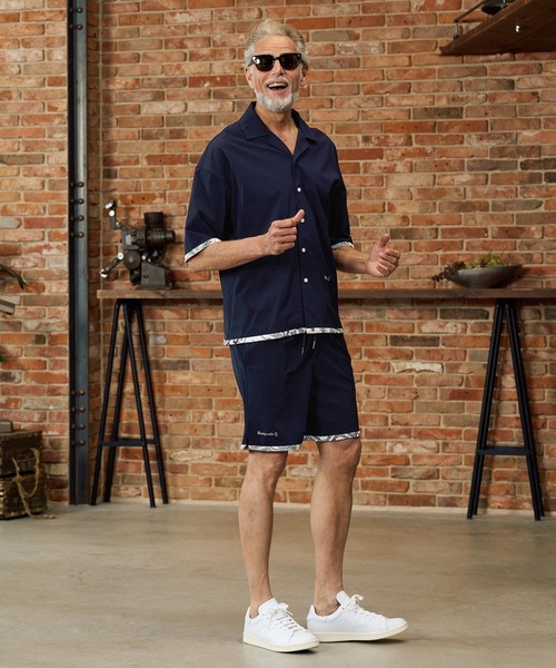 Maison code 13(メゾンコードサーティーン)の「mhs2584-cool material bandana open collar shirts オープンカラーシャツ(M26S-14)(シャツ/ブラウス・メンズ・ネイビー/ブラック・S/M/L)」の14枚目の写真