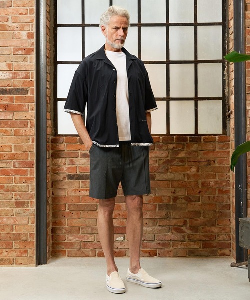 Maison code 13(メゾンコードサーティーン)の「mhs2584-cool material bandana open collar shirts オープンカラーシャツ(M26S-14)(シャツ/ブラウス・メンズ・ネイビー/ブラック・S/M/L)」の20枚目の写真