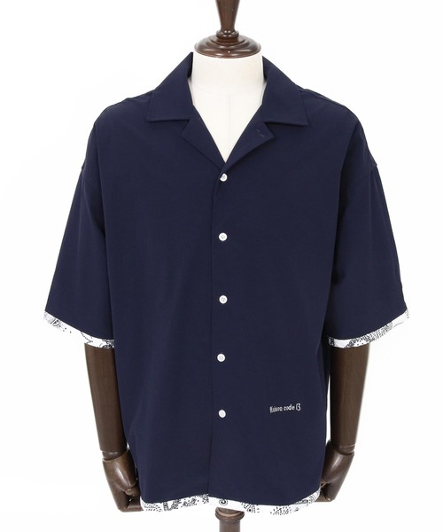 Maison code 13(メゾンコードサーティーン)の「mhs2584-cool material bandana open collar shirts オープンカラーシャツ(M26S-14)(シャツ/ブラウス・メンズ・ネイビー/ブラック・S/M/L)」の22枚目の写真