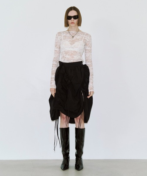 JOSE MOON（ジョゼムーン）の「BUTTE BALLOON SKIRT/ビュートバルーンスカート（スカート・レディース・ブラック/ホワイト・38/36）」の9枚目の写真