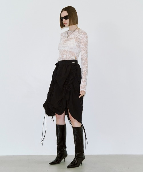 JOSE MOON（ジョゼムーン）の「BUTTE BALLOON SKIRT/ビュートバルーンスカート（スカート・レディース・ブラック/ホワイト・38/36）」の10枚目の写真