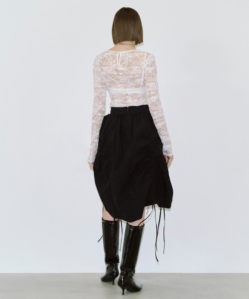 JOSE MOON（ジョゼムーン）の「BUTTE BALLOON SKIRT/ビュートバルーンスカート（スカート・レディース・ブラック/ホワイト・38/36）」の12枚目の写真