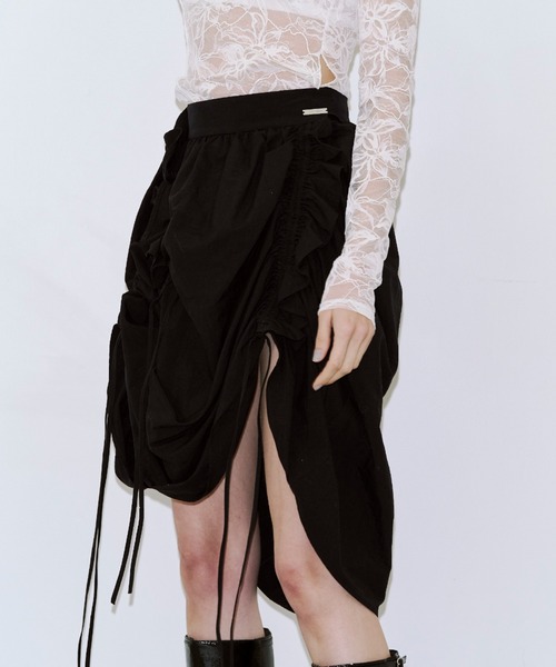 JOSE MOON（ジョゼムーン）の「BUTTE BALLOON SKIRT/ビュートバルーンスカート（スカート・レディース・ブラック/ホワイト・38/36）」の4枚目の写真