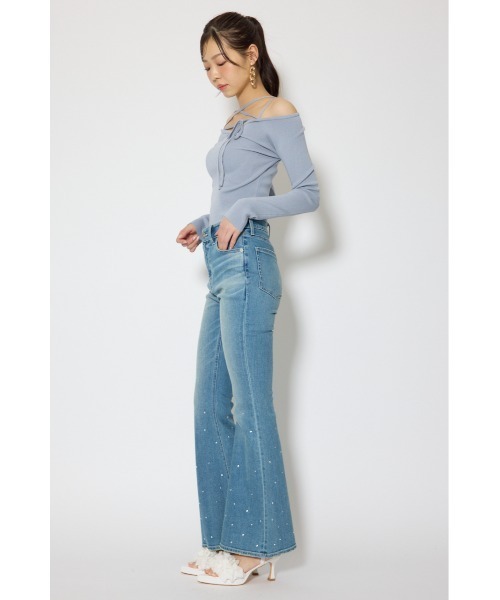 rienda(リエンダ)の「ストリングタイトニットトップス 春服(ニット/セーター・レディース・ブラック/ライトブルー/ベージュ・FREE)」の17枚目の写真