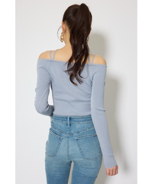 rienda(リエンダ)の「ストリングタイトニットトップス 春服(ニット/セーター・レディース・ブラック/ライトブルー/ベージュ・FREE)」の20枚目の写真