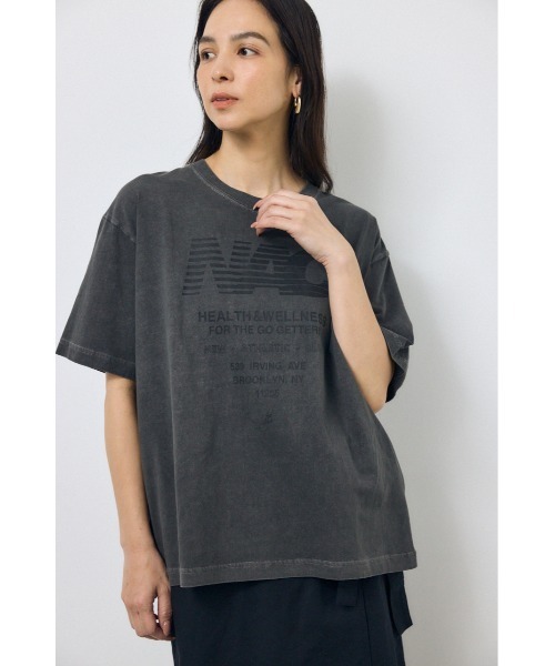 AZUL by moussy(アズールバイマウジー)の「NACピグメントプリントTシャツ(Tシャツ/カットソー・レディース・ベージュ/ライトブラック/オフホワイト・FREE)」の19枚目の写真