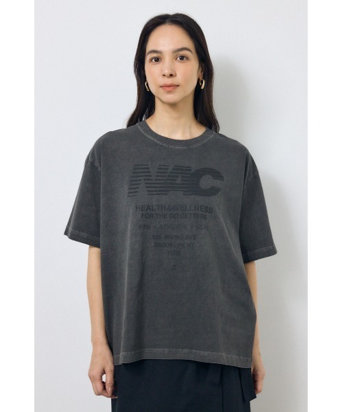 AZUL by moussy(アズールバイマウジー)の「NACピグメントプリントTシャツ(Tシャツ/カットソー・レディース・ベージュ/ライトブラック/オフホワイト・FREE)」の20枚目の写真