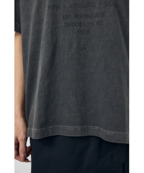 AZUL by moussy(アズールバイマウジー)の「NACピグメントプリントTシャツ(Tシャツ/カットソー・レディース・ベージュ/ライトブラック/オフホワイト・FREE)」の9枚目の写真