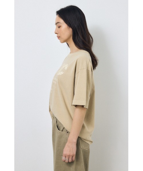AZUL by moussy(アズールバイマウジー)の「NACピグメントプリントTシャツ(Tシャツ/カットソー・レディース・ベージュ/ライトブラック/オフホワイト・FREE)」の13枚目の写真