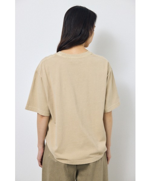 AZUL by moussy(アズールバイマウジー)の「NACピグメントプリントTシャツ(Tシャツ/カットソー・レディース・ベージュ/ライトブラック/オフホワイト・FREE)」の14枚目の写真