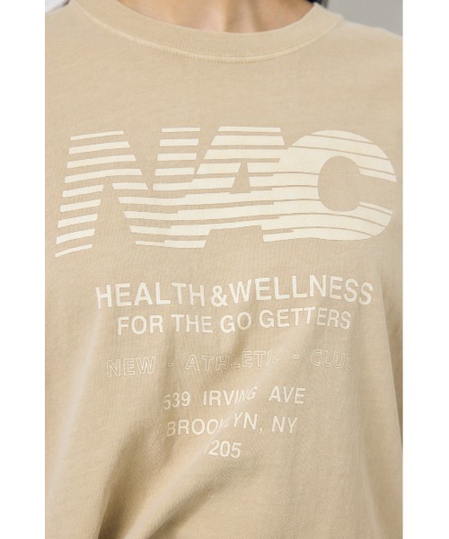 AZUL by moussy(アズールバイマウジー)の「NACピグメントプリントTシャツ(Tシャツ/カットソー・レディース・ベージュ/ライトブラック/オフホワイト・FREE)」の17枚目の写真