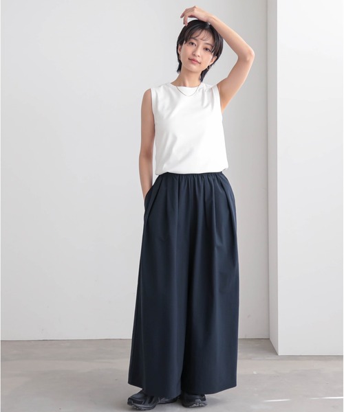 for/c(フォーシー)の「コットンノースリーブ【サスティナブル】(Tシャツ/カットソー・レディース・ブラック/オフホワイト・M/L)」の13枚目の写真