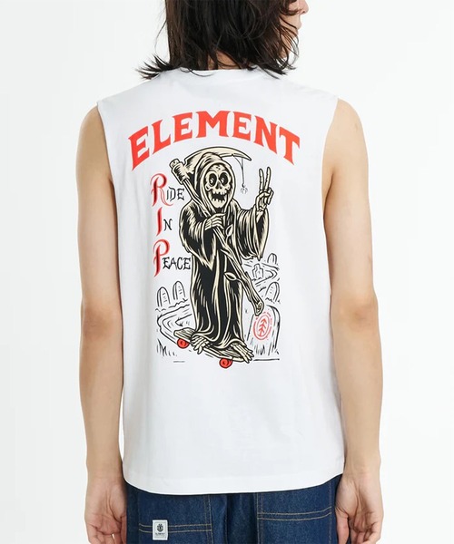 ELEMENT(エレメント)の「ELEMENT/エレメント タンクトップ TIMBER RIP NO SLEEVE BG021P02(タンクトップ・メンズ・ホワイト/ブラック/ブラック系その他・M/L/XL)」の1枚目の写真