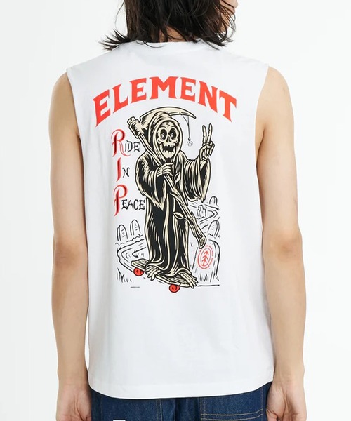 ELEMENT(エレメント)の「ELEMENT/エレメント タンクトップ TIMBER RIP NO SLEEVE BG021P02(タンクトップ・メンズ・ホワイト/ブラック/ブラック系その他・M/L/XL)」の5枚目の写真